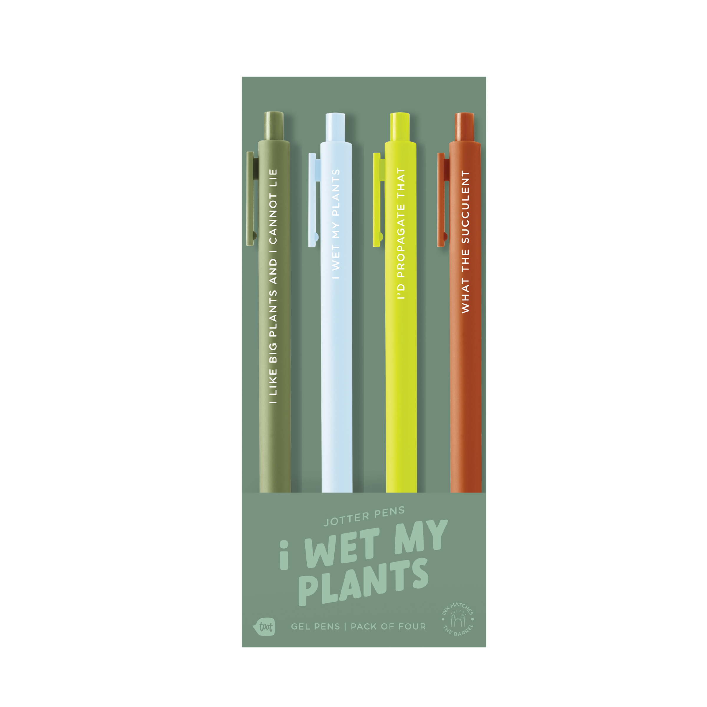 I Wet My Plants Jotter Pen Set 4 Pack