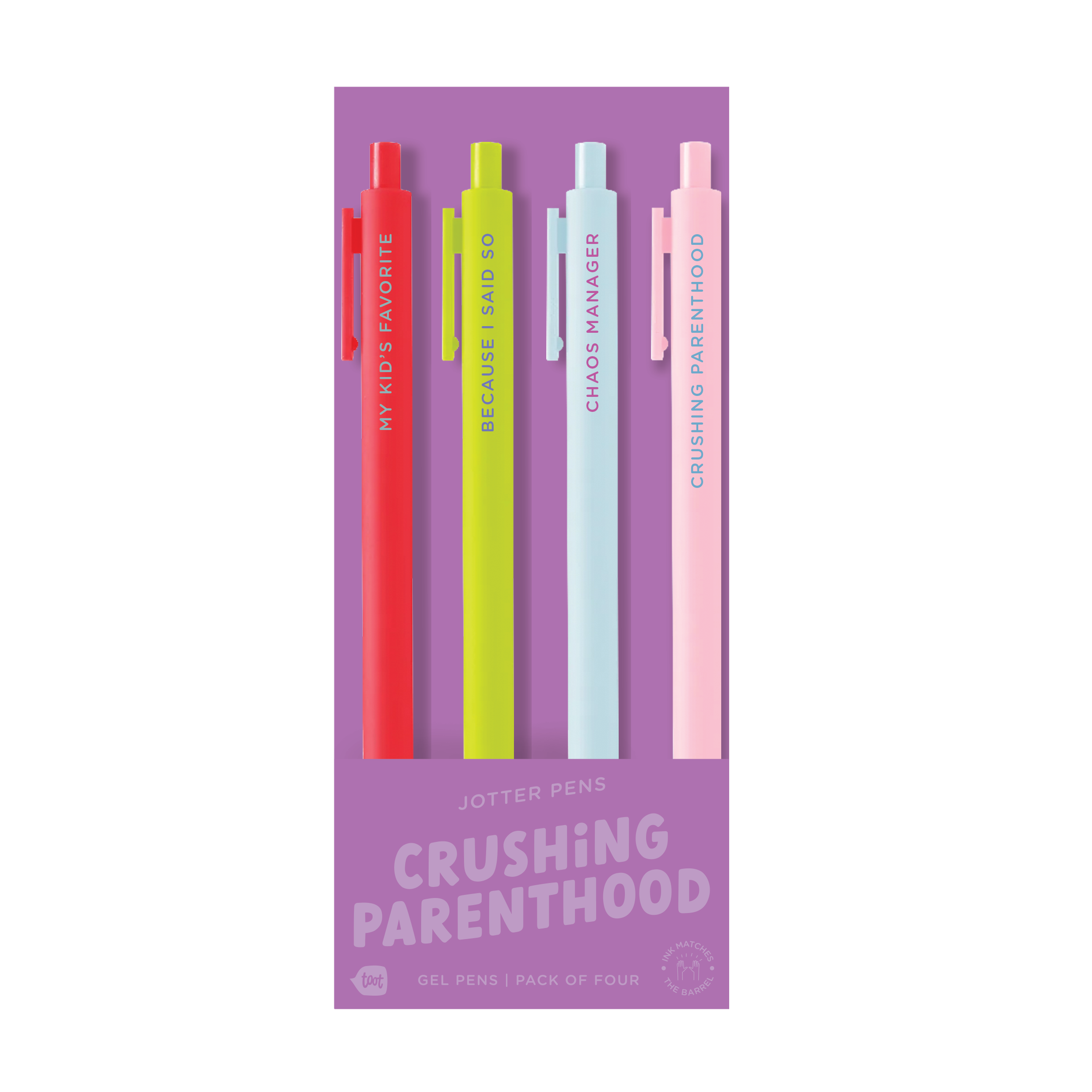 Crushing Parenthood Jotter Pen Set 4 Pack