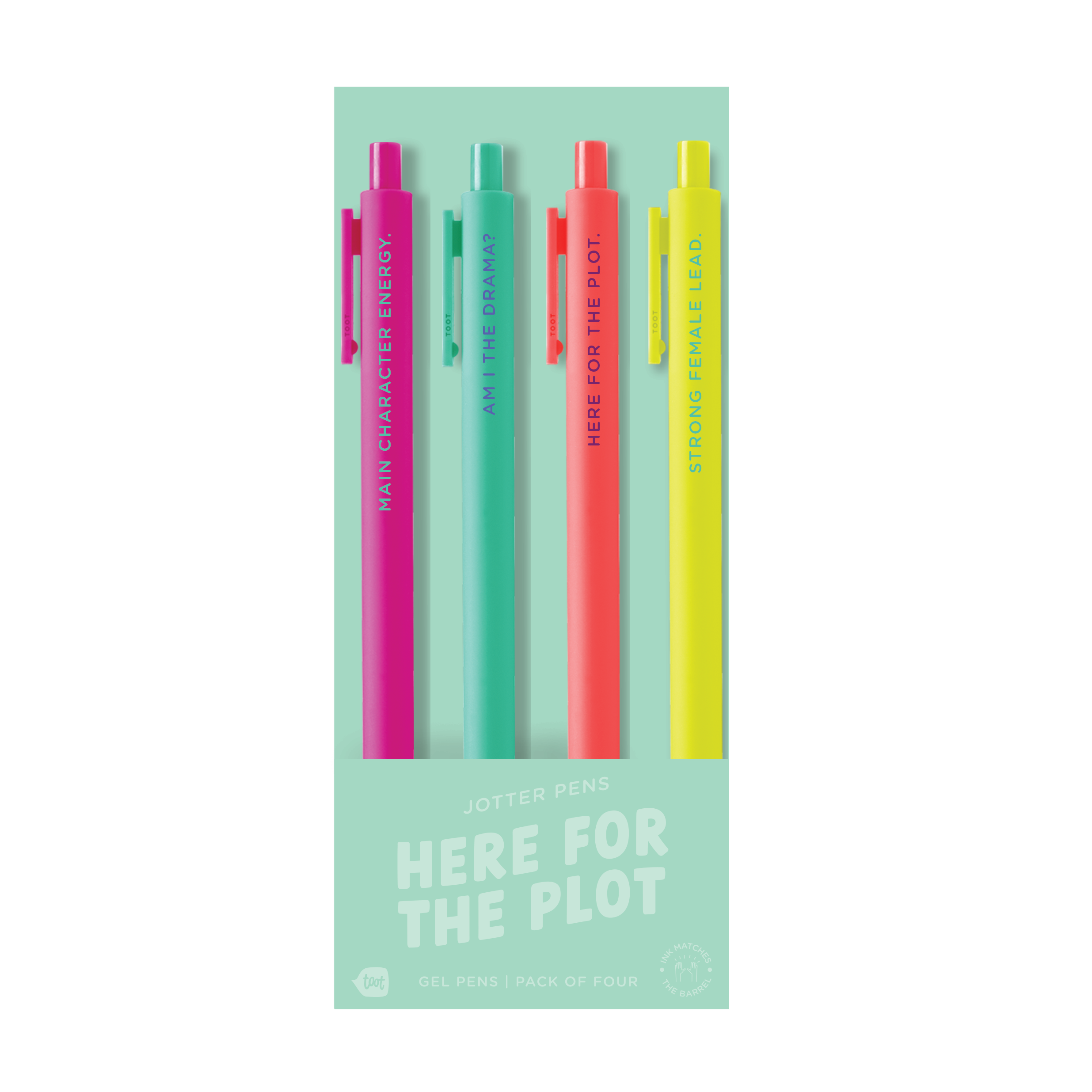 Here For The Plot Jotter Pen Set 4 Pack