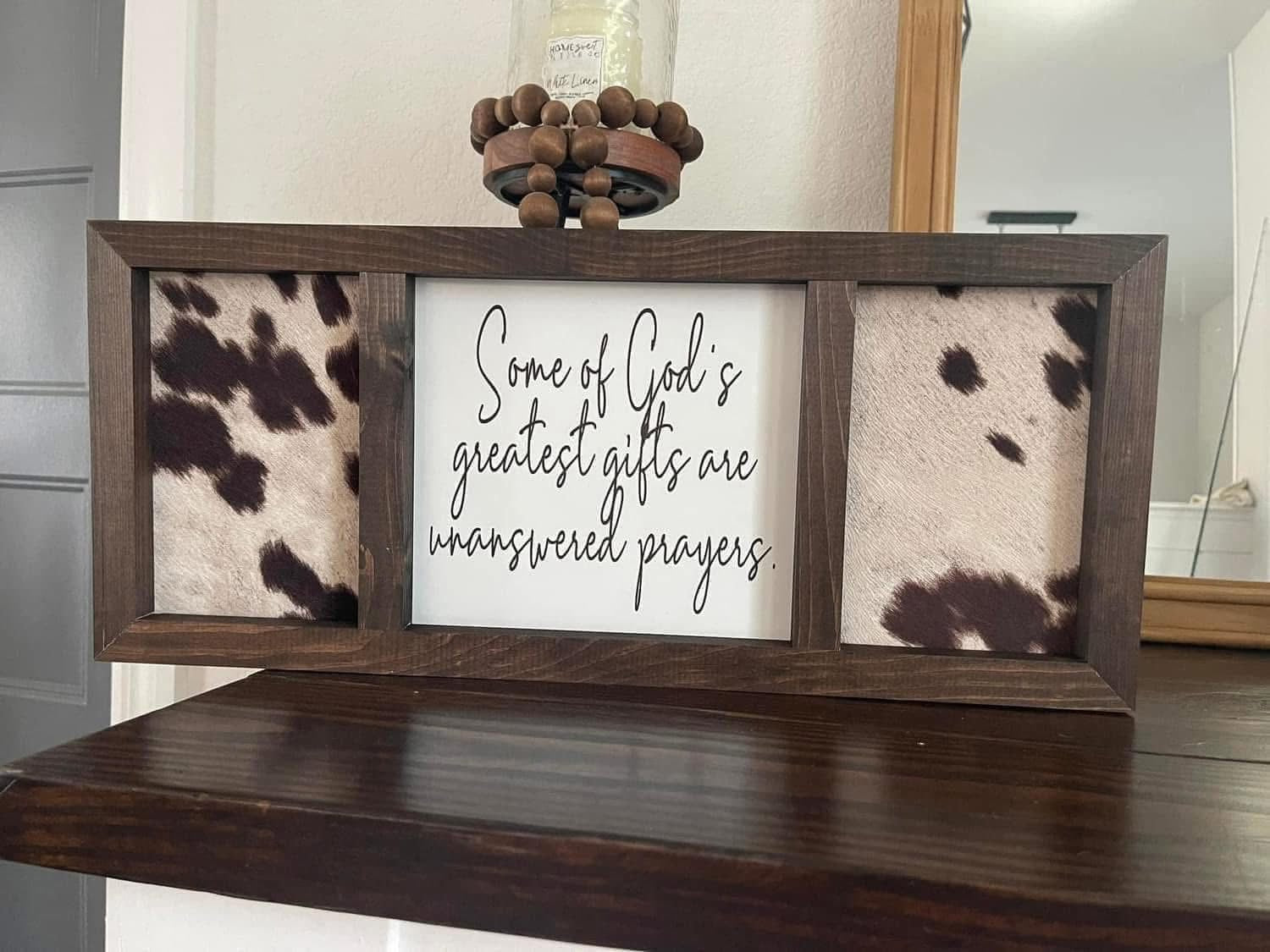 Faux Cow Print Signs