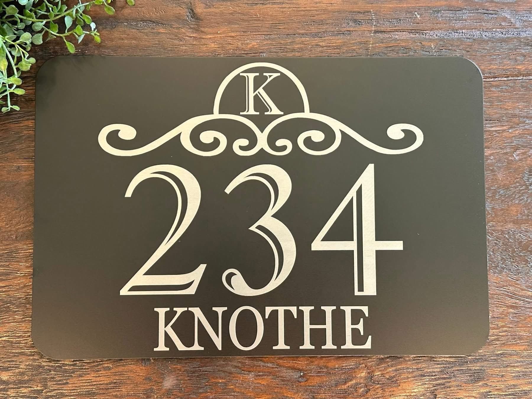 Metal Engraved House Signs