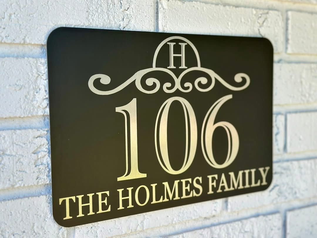 Metal Engraved House Signs