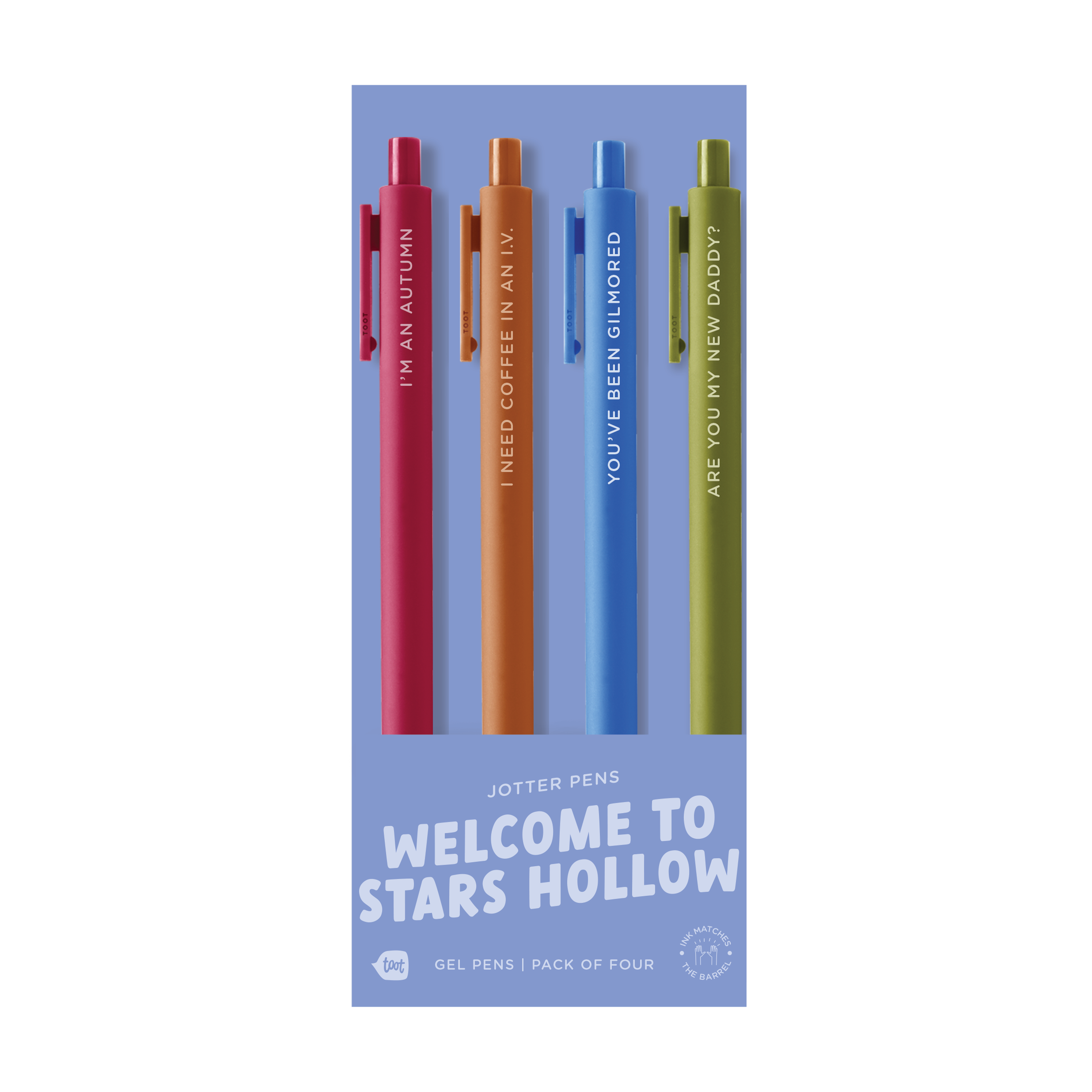 Welcome To Stars Hollow Jotter Pen Set 4 Pack