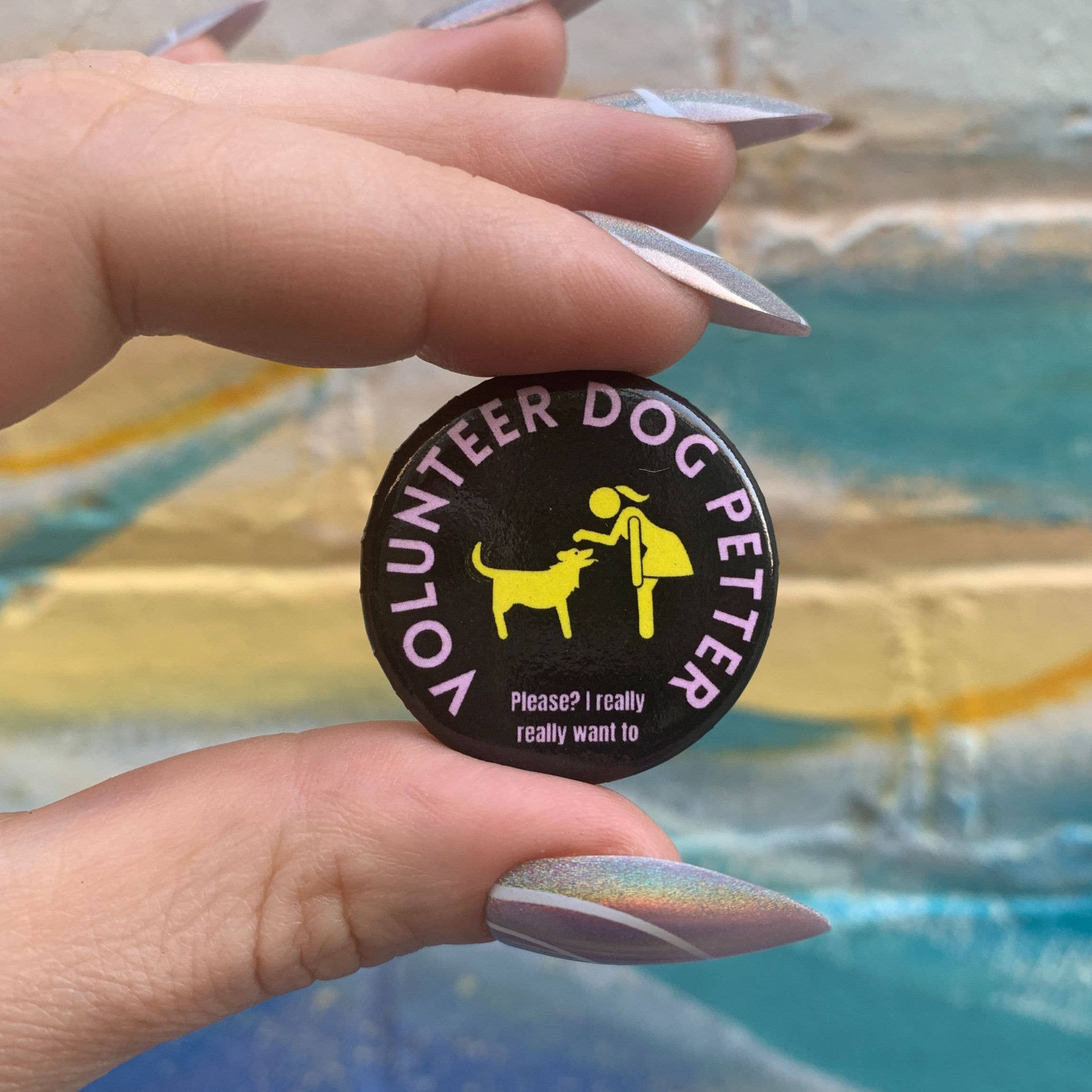 Volunteer Dog Petter 1.25" Pinback Button