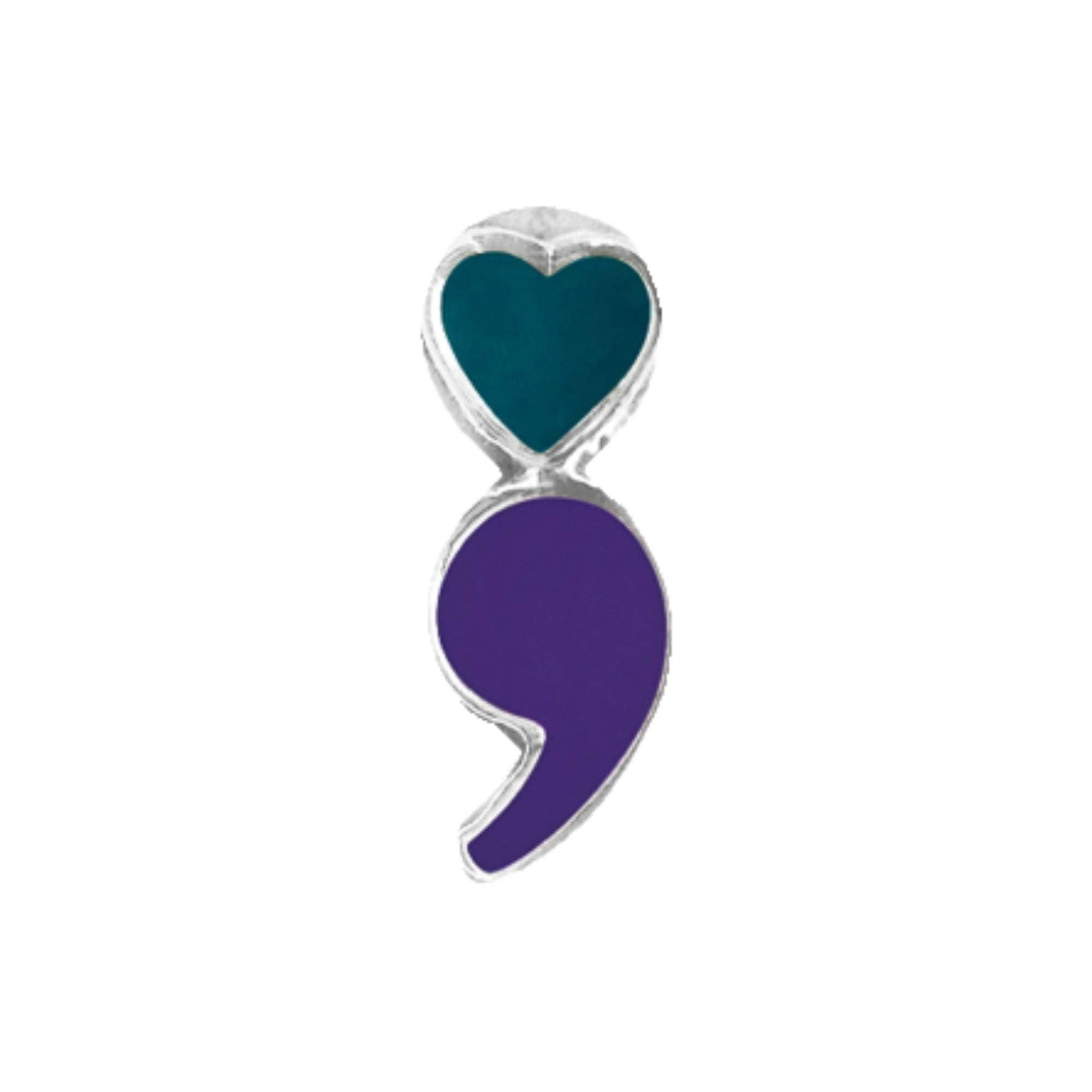 Semicolon Suicide Prevention & Awareness Lapel Pins
