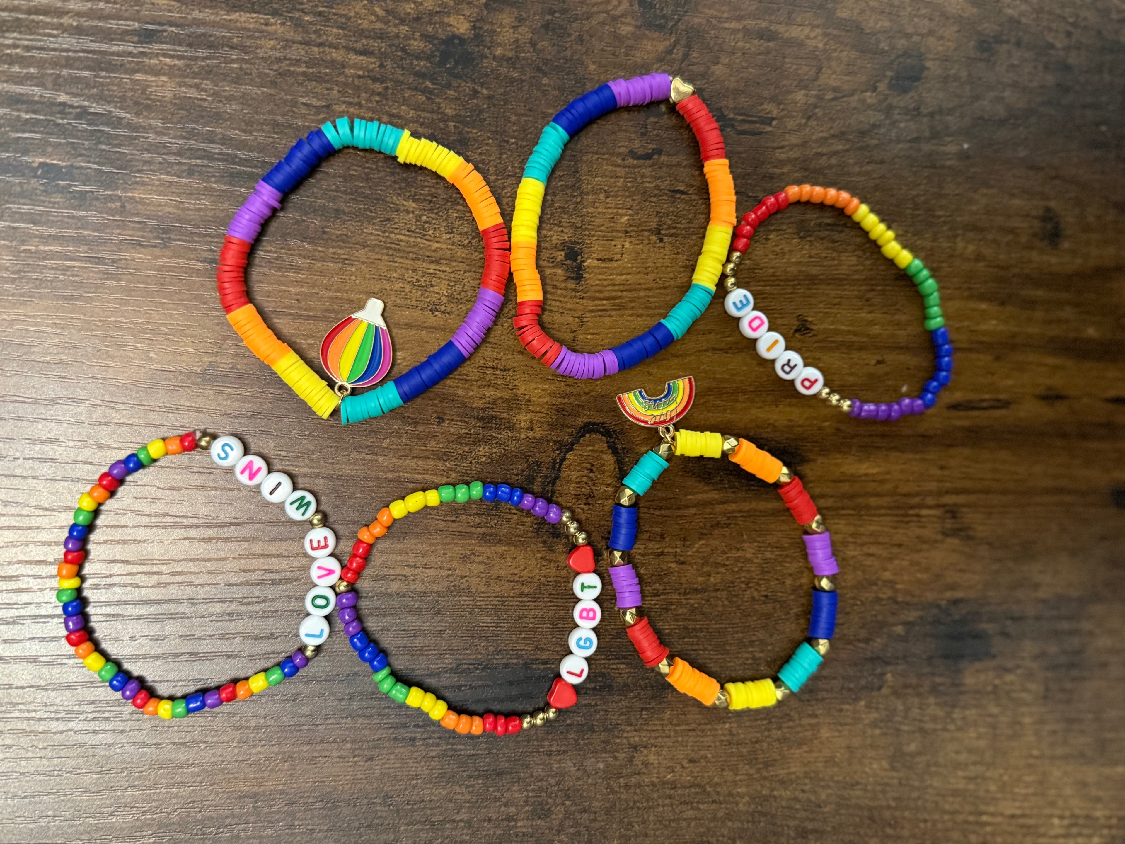 Heishi Pride Stackable Bracelets