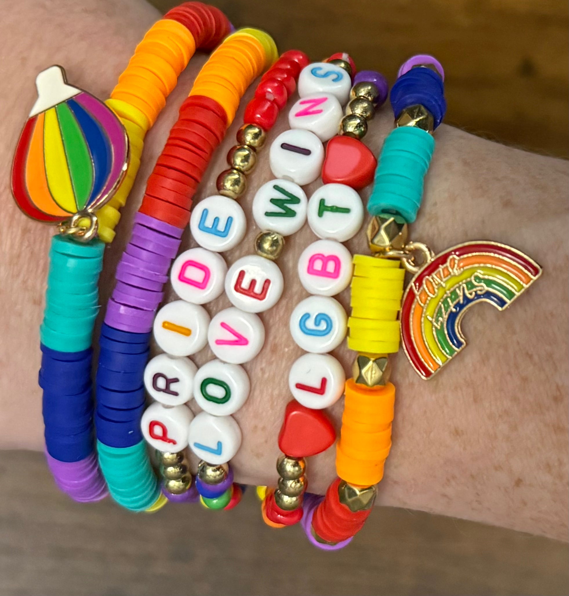 Heishi Pride Stackable Bracelets