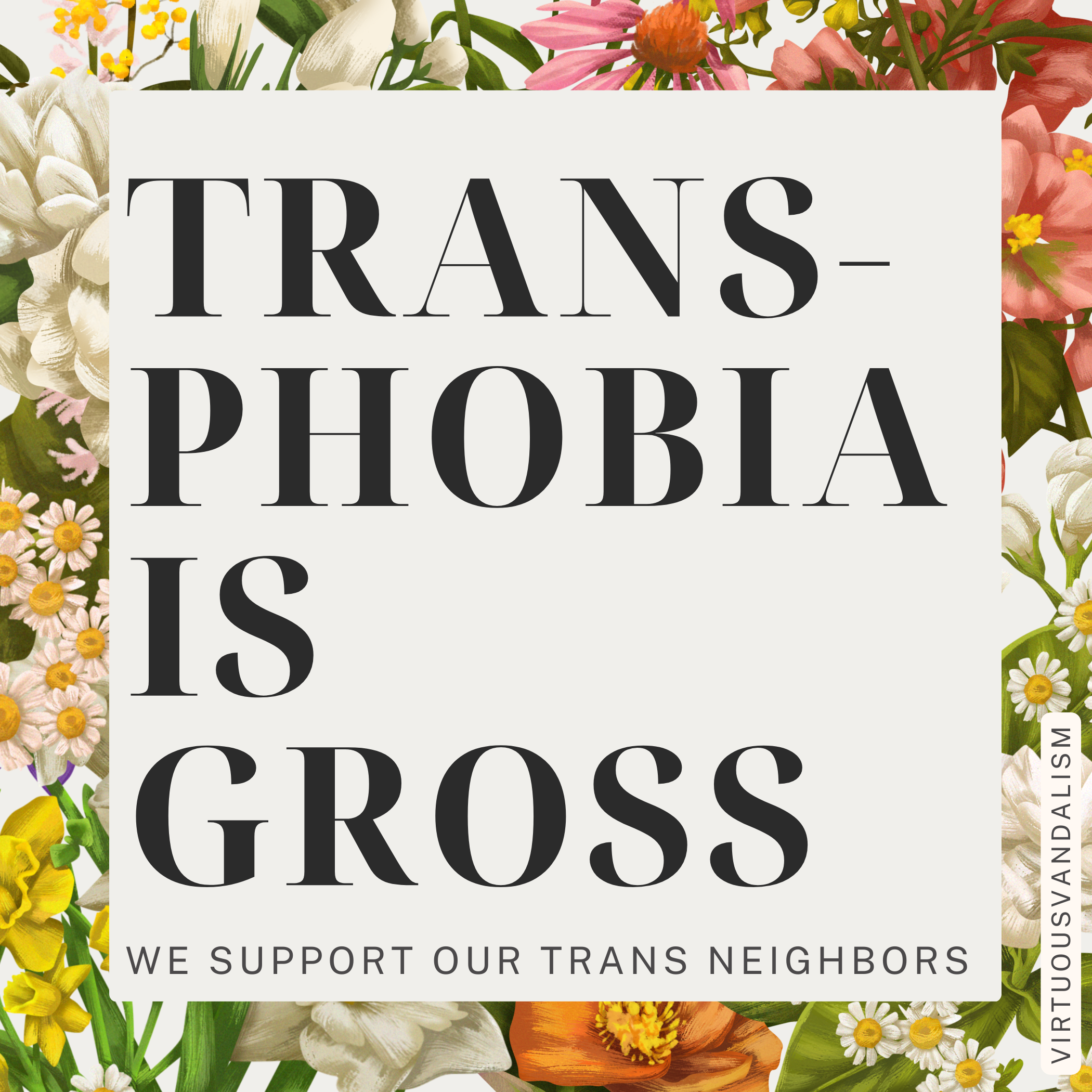 “Transphobia is Gross” Sticky Notes
