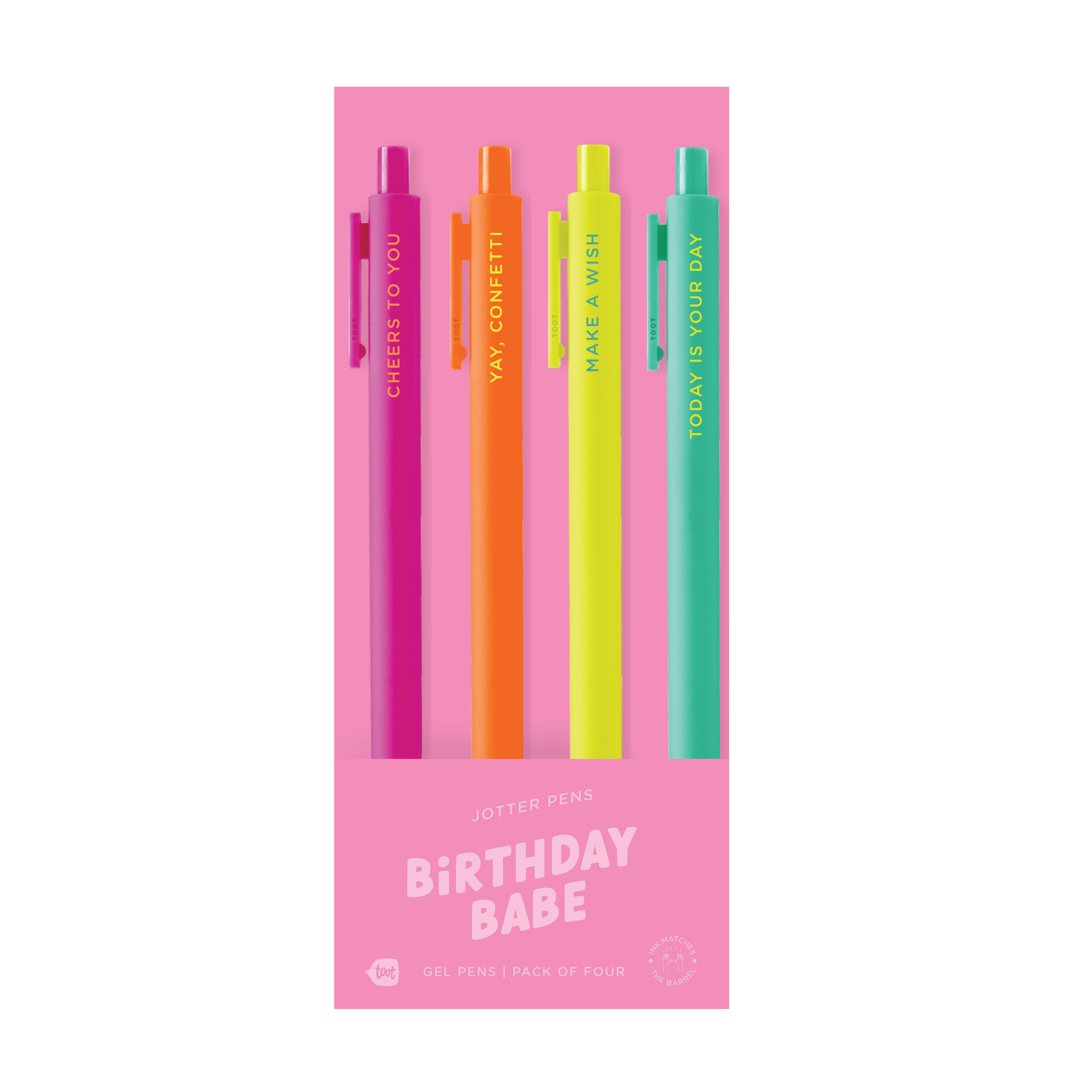 Birthday Babe Jotter Pen Set 4 Pack