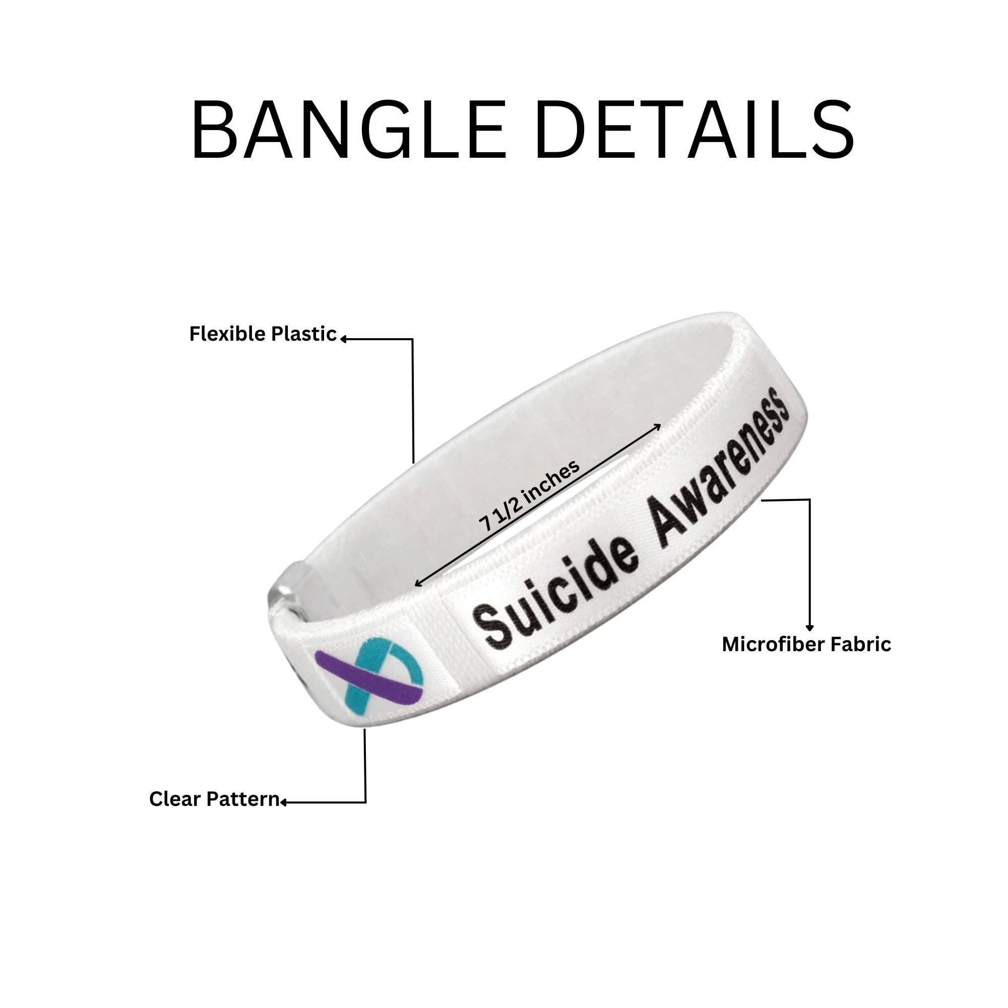 Suicide Awareness & Prevention Bangle Bracelets