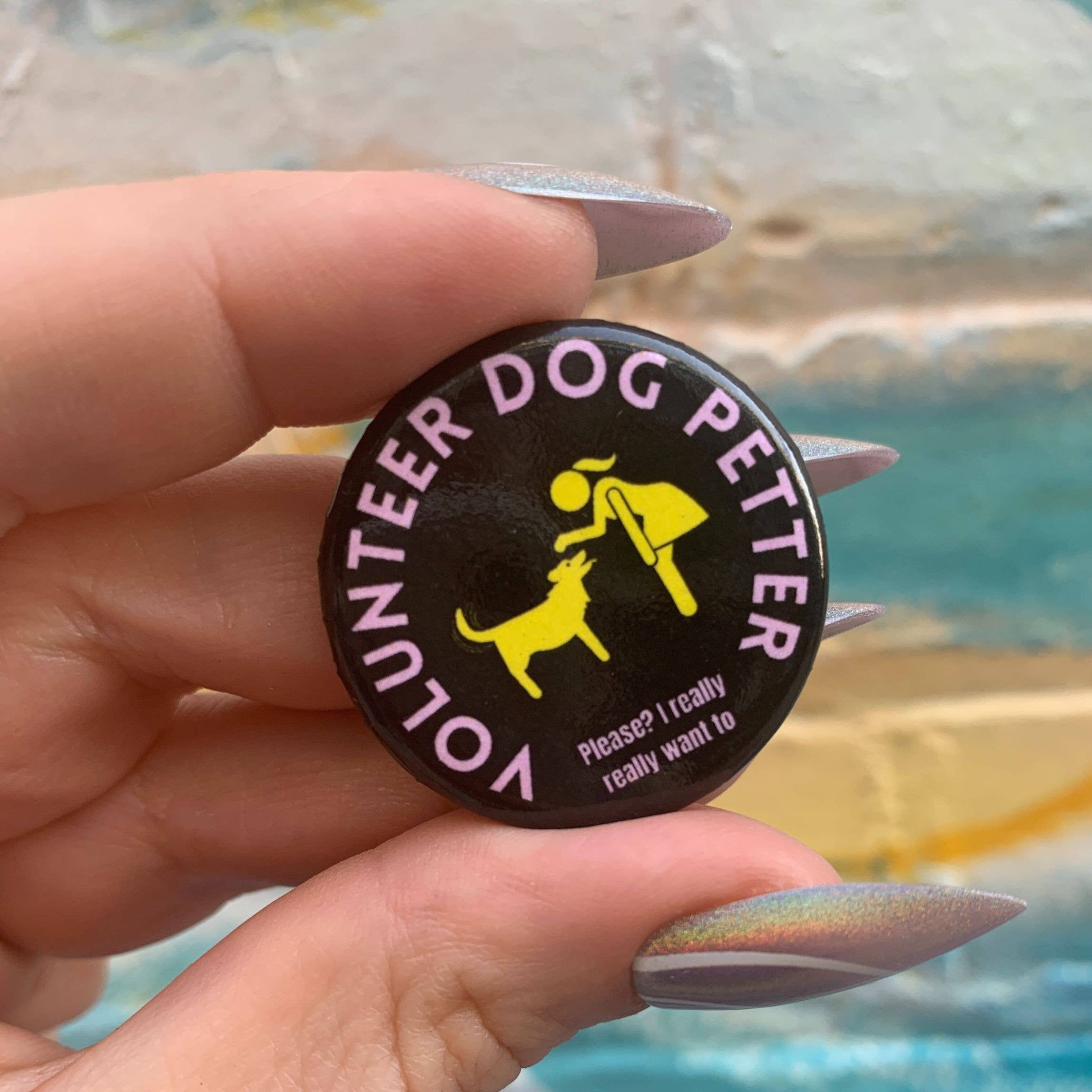 Volunteer Dog Petter 1.25" Pinback Button