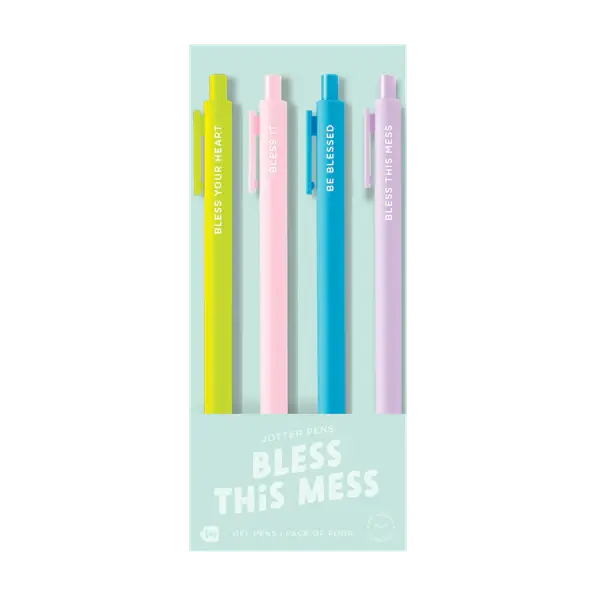 Bless This Mess Jotter Pen Set 4 Pack