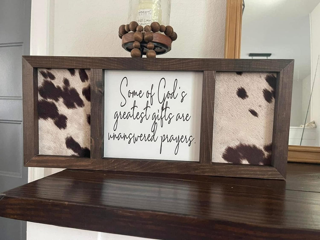 Faux Cow Print Signs