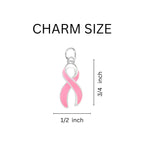 Pink Ribbon Charm Partial Beaded Bracelet