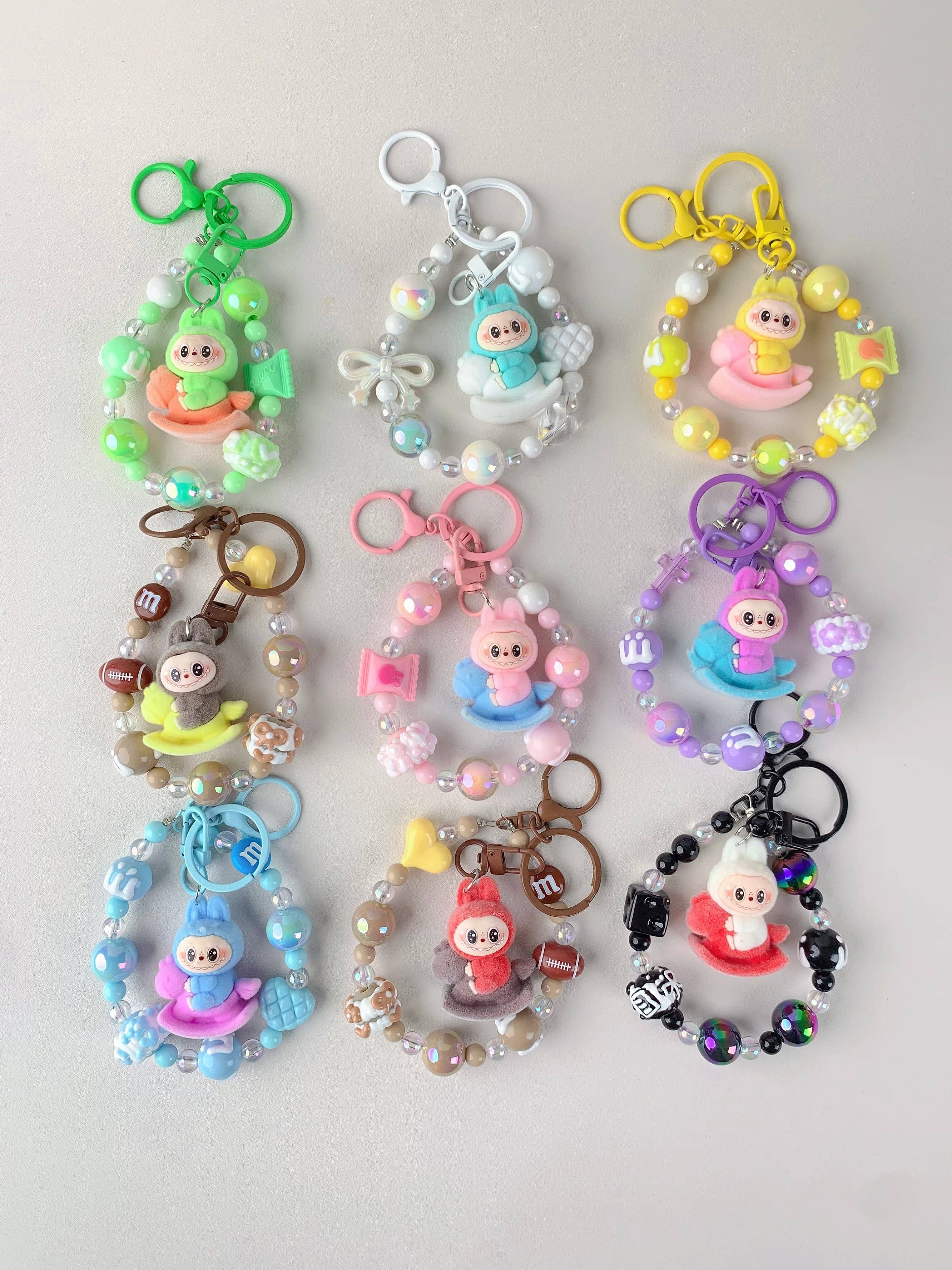 Labubu Inspired Keychain: Multi-Colored