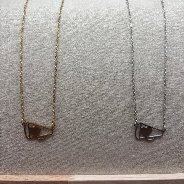 Cheer Megaphone Pendant Necklace