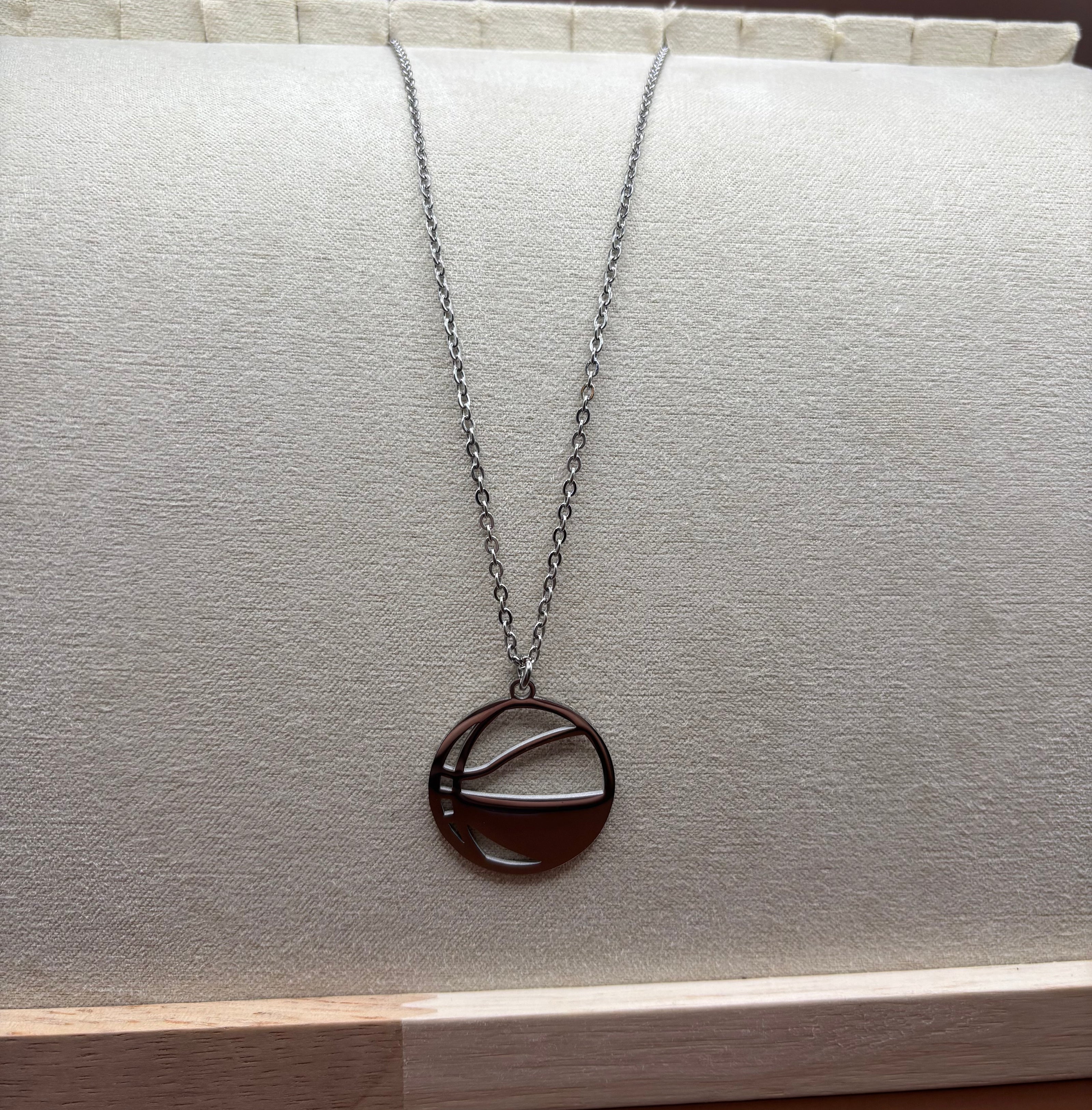 Basketball Pendant Necklace
