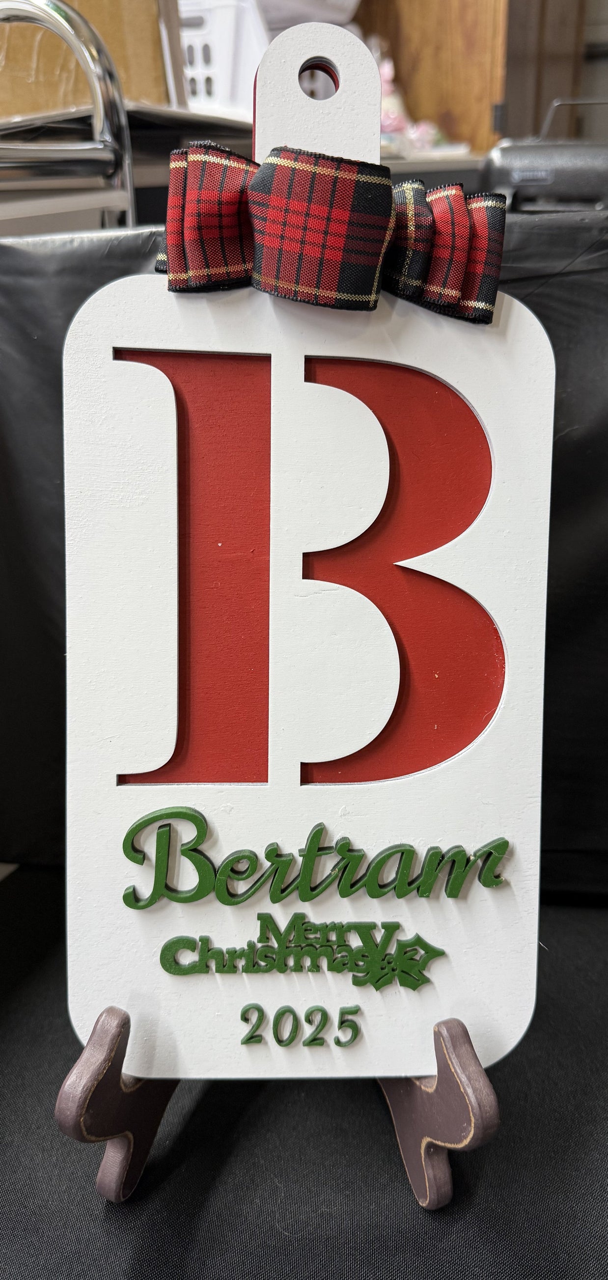 Custom Laser Cut Family Emblem Cutting Board