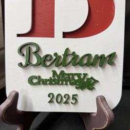 Custom Laser Cut Family Emblem Cutting Board