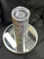 Daily Affirmations 20oz Skinny Tumbler Positive Quotes