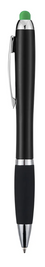 Engravable Black Stylus Ballpoint Pens with Multicolored LED Lights