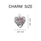Pink Ribbon Hope Strength Courage Bracelet