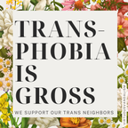“Transphobia is Gross” Sticky Notes