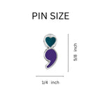 Semicolon Suicide Prevention & Awareness Lapel Pins