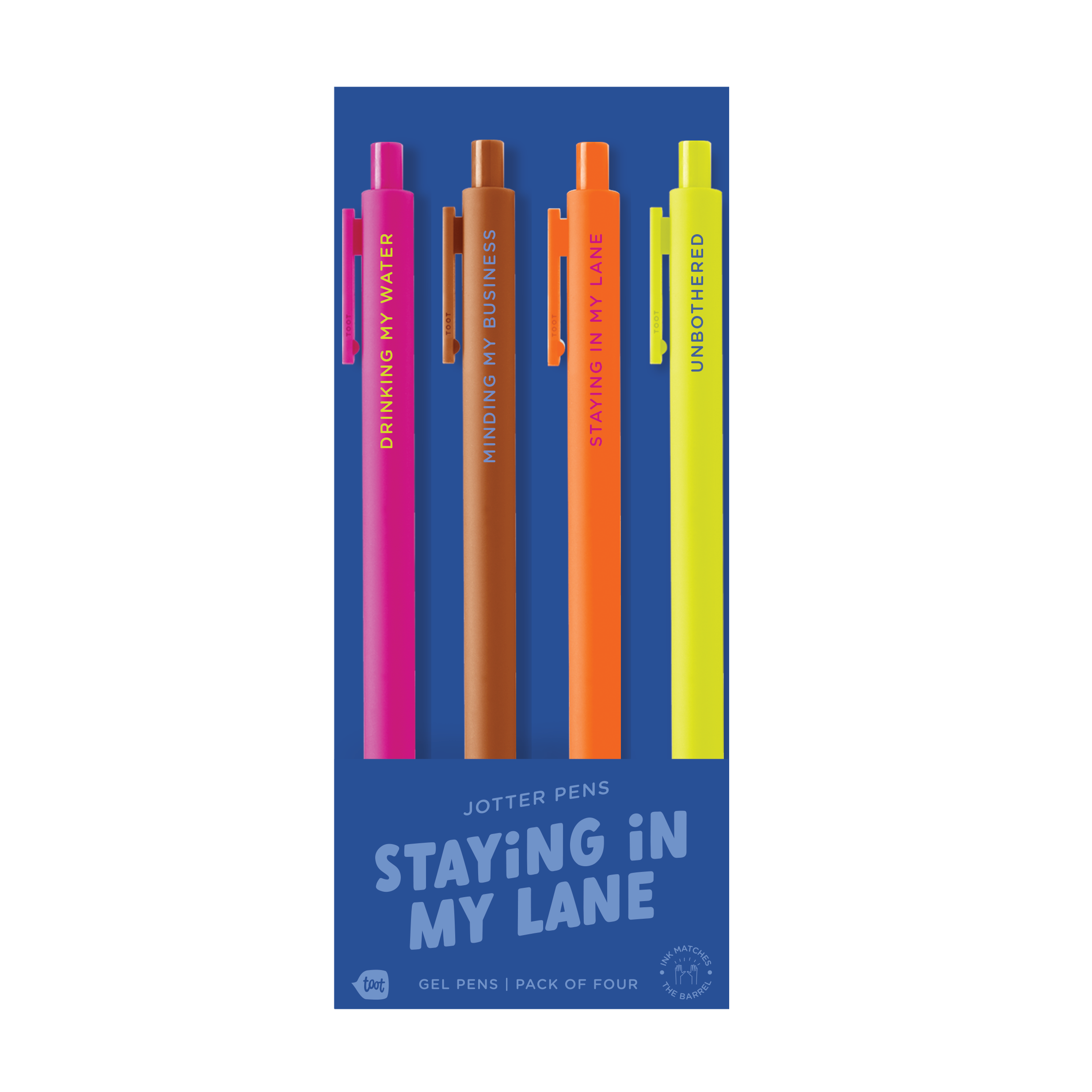 Staying In My Lane Jotter Pen Set 4 Pack