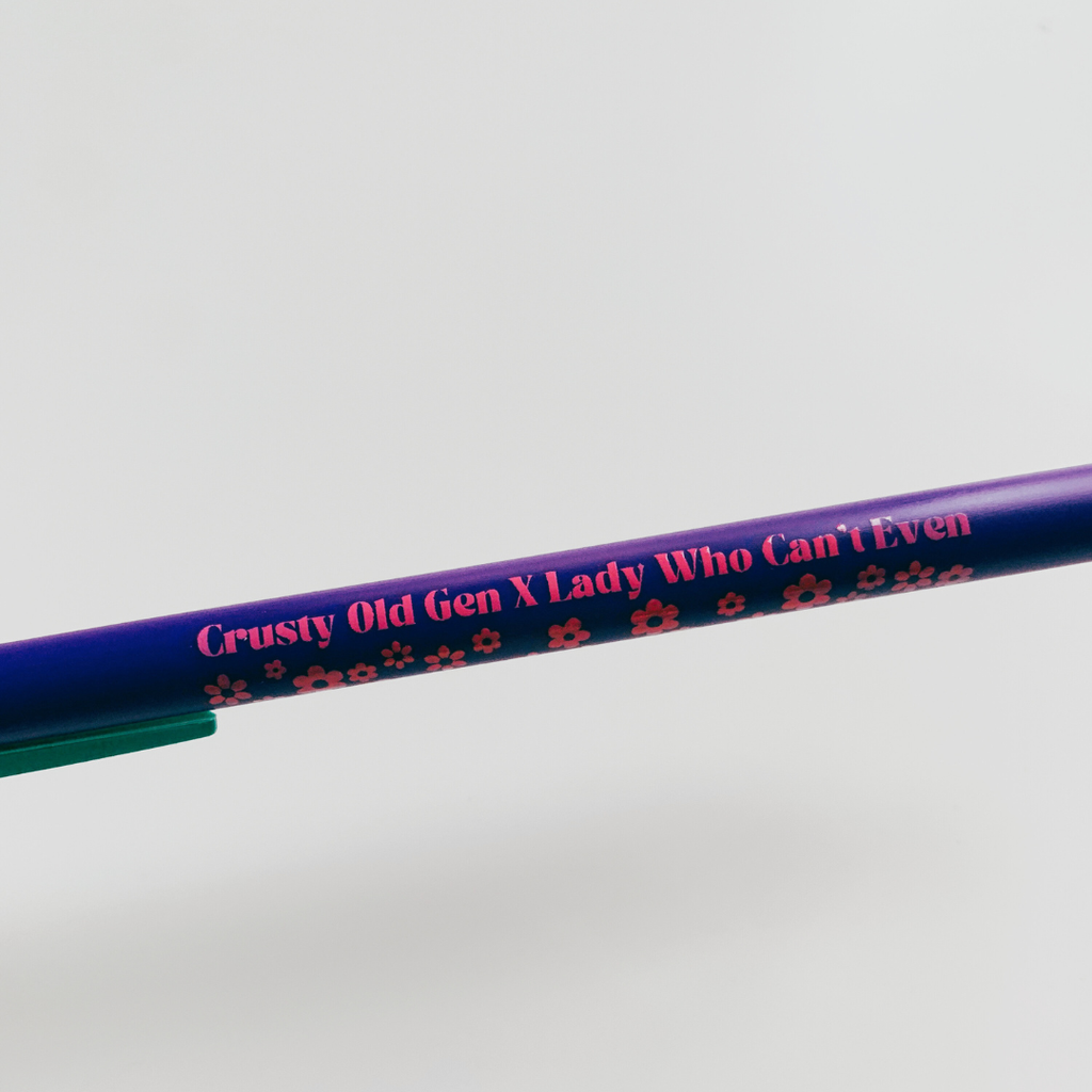 Crusty Old Gen X Lady Who Can't Even - Ballpoint Pen in Violet