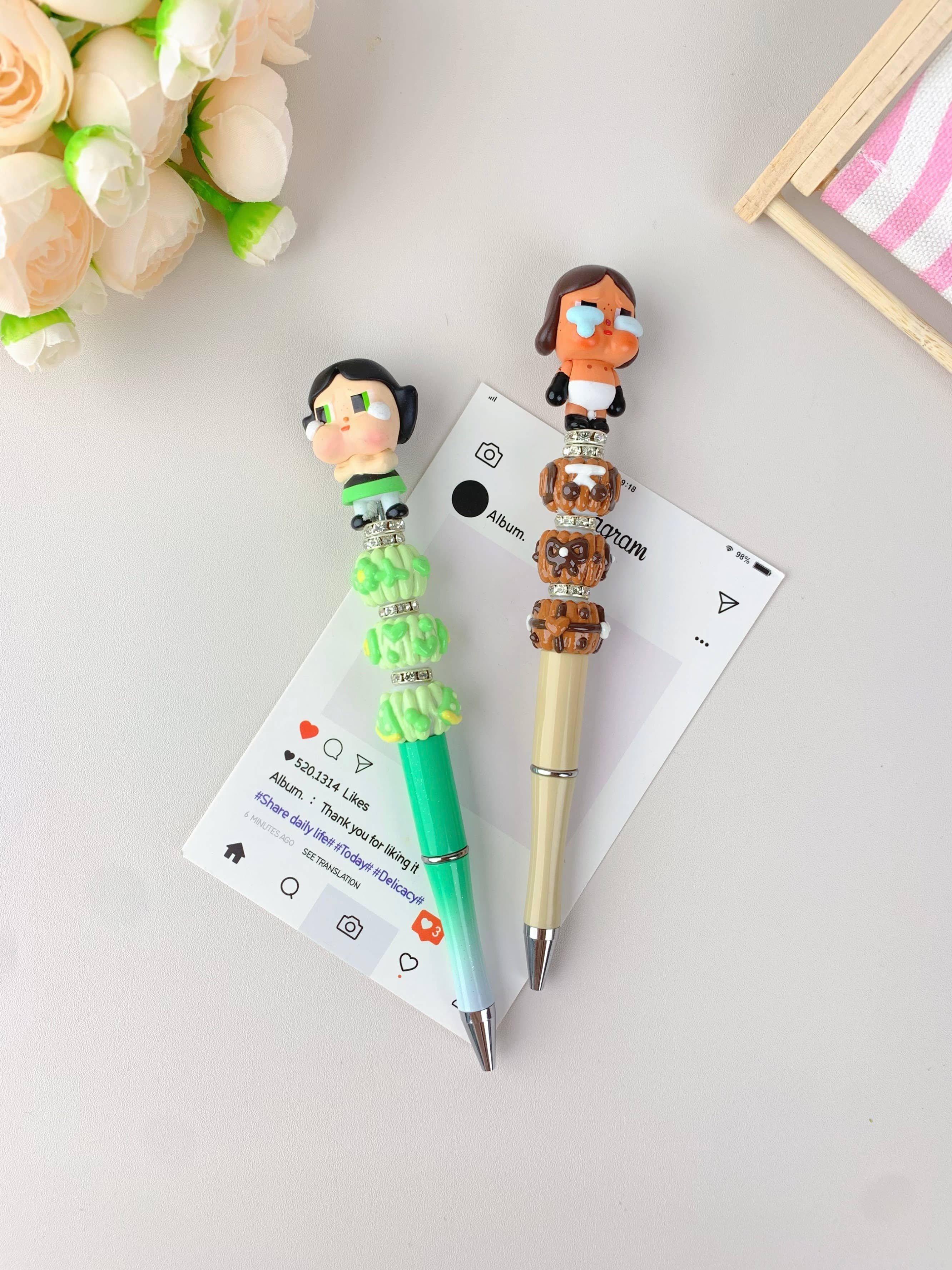 Pop Mart Mollys Decorative Pen with Labubu, Crybaby & More: Multi-Colored