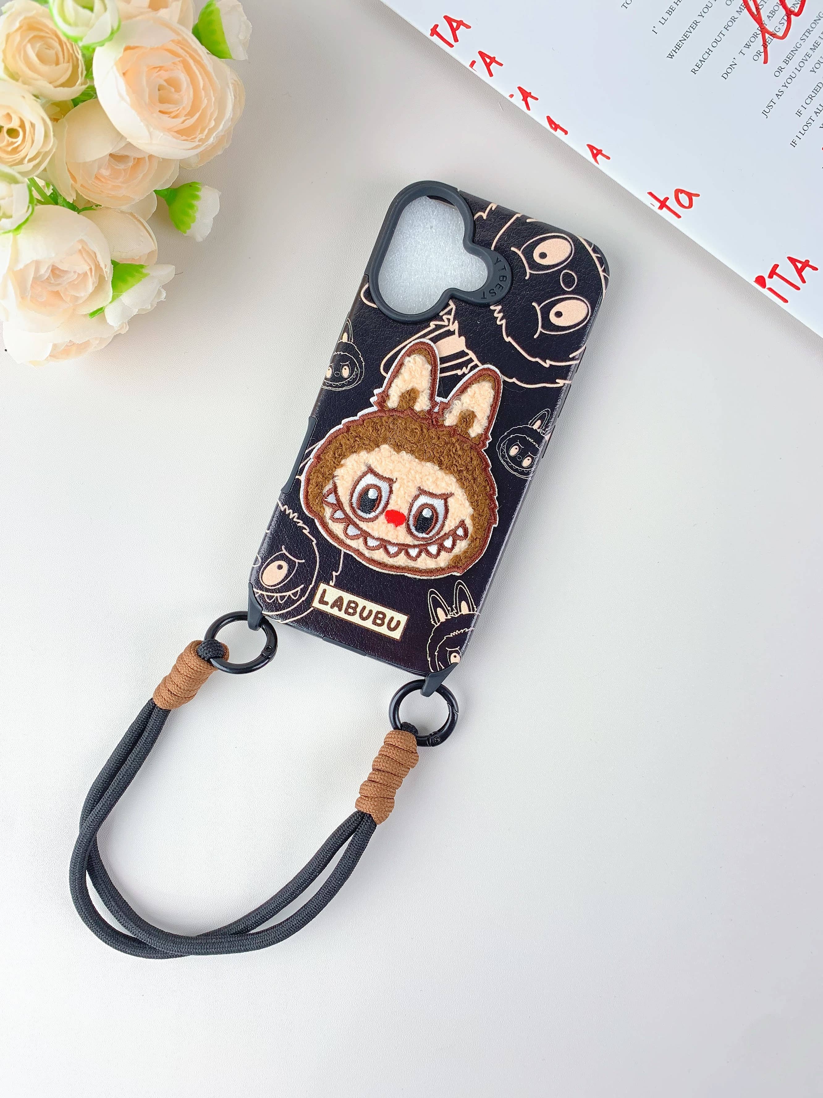Labubu Hot-Selling Cute phone case – for iphone : Black / Iphone16 Pro